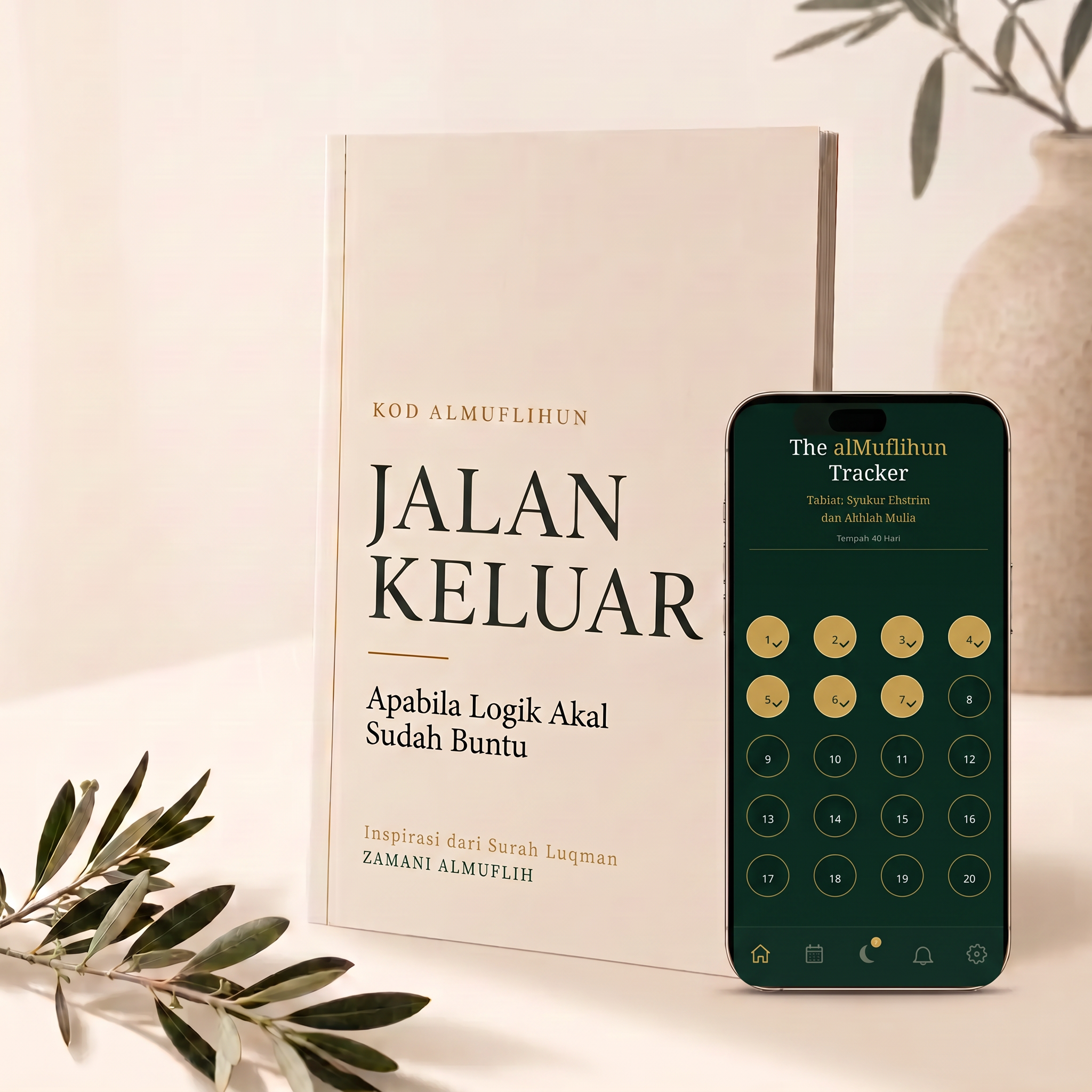 Kod AlMuflihun: Jalan Keluar book and The alMuflihun Tracker app